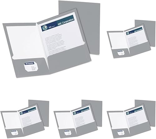 Vista 65 de Oxford carpetas laminadas con capacidad para 100 hojas, con dos bolsillos, 25 unidades (51704), Negro