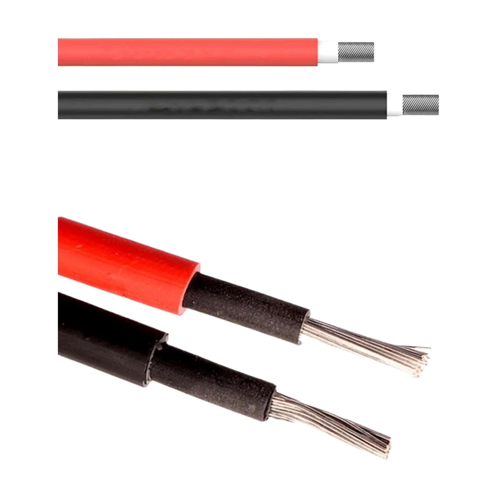 Cavi elettrici 14/12/10 AWG 2.5mm2 4mm2 6mm2(Red cable; 5 meter; 14 AWG-2.5mm2)