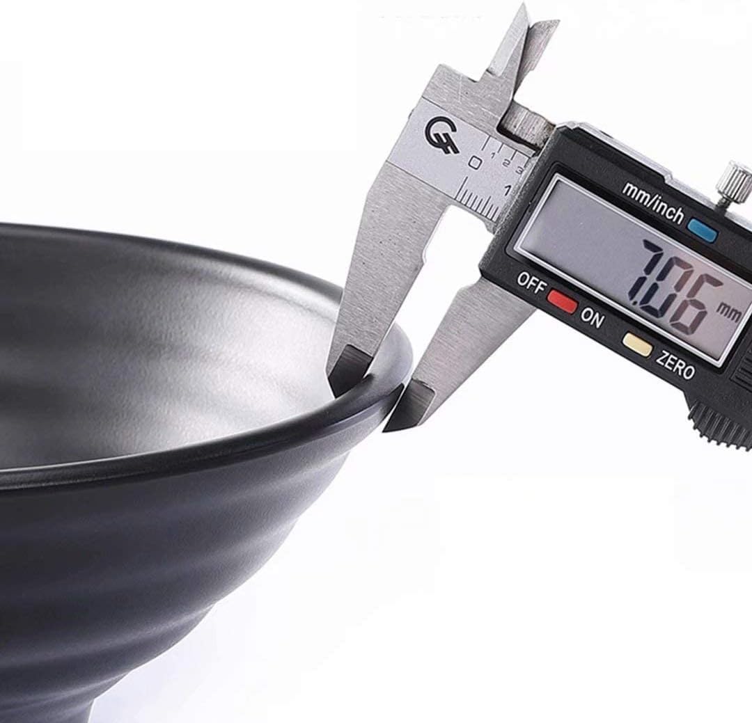 2 Ensembles (6 Pièces) Japonaise Ramen Bols, 2 Set Aux Nouilles Grand Bowls De Soupe, 1000ml Ensemble De Vaisselle En Plastique Dur, Avec Baguettes Et Cuillères, Pour Udon, Pho, Pâtes (2)