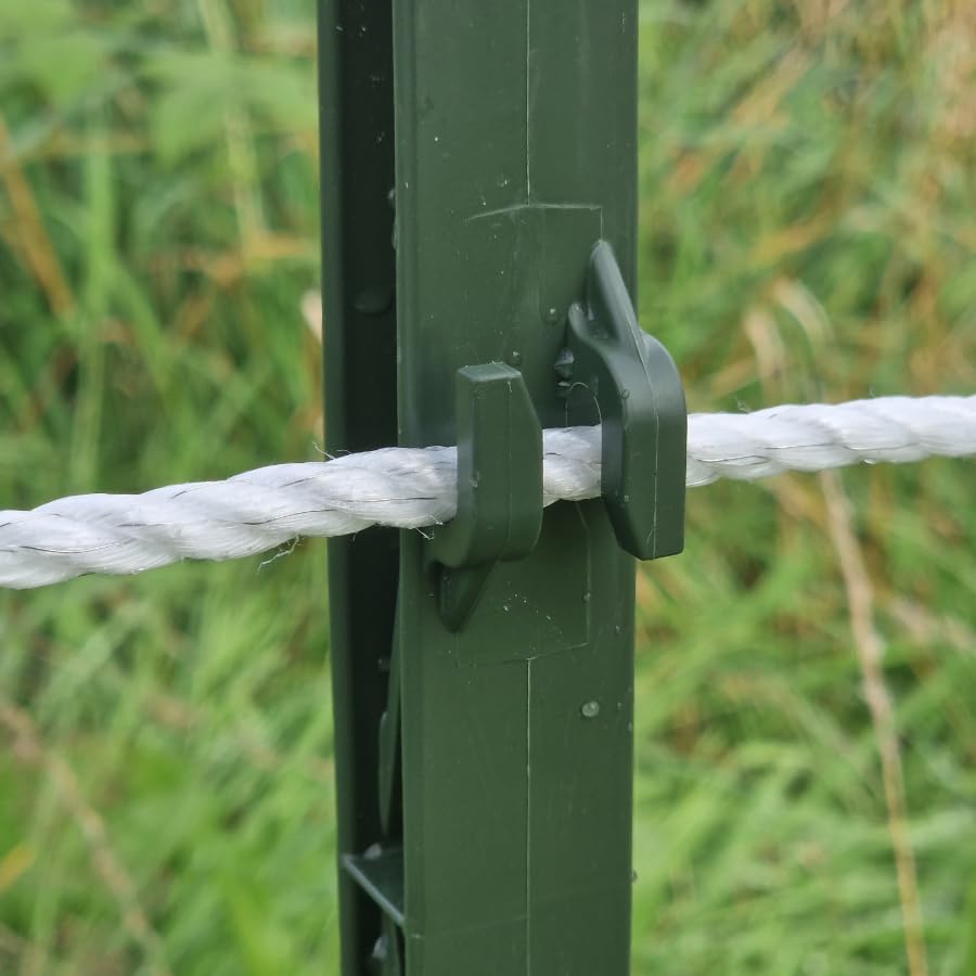 Poly Post - Valla eléctrica (88 cm, plástico), Color Verde