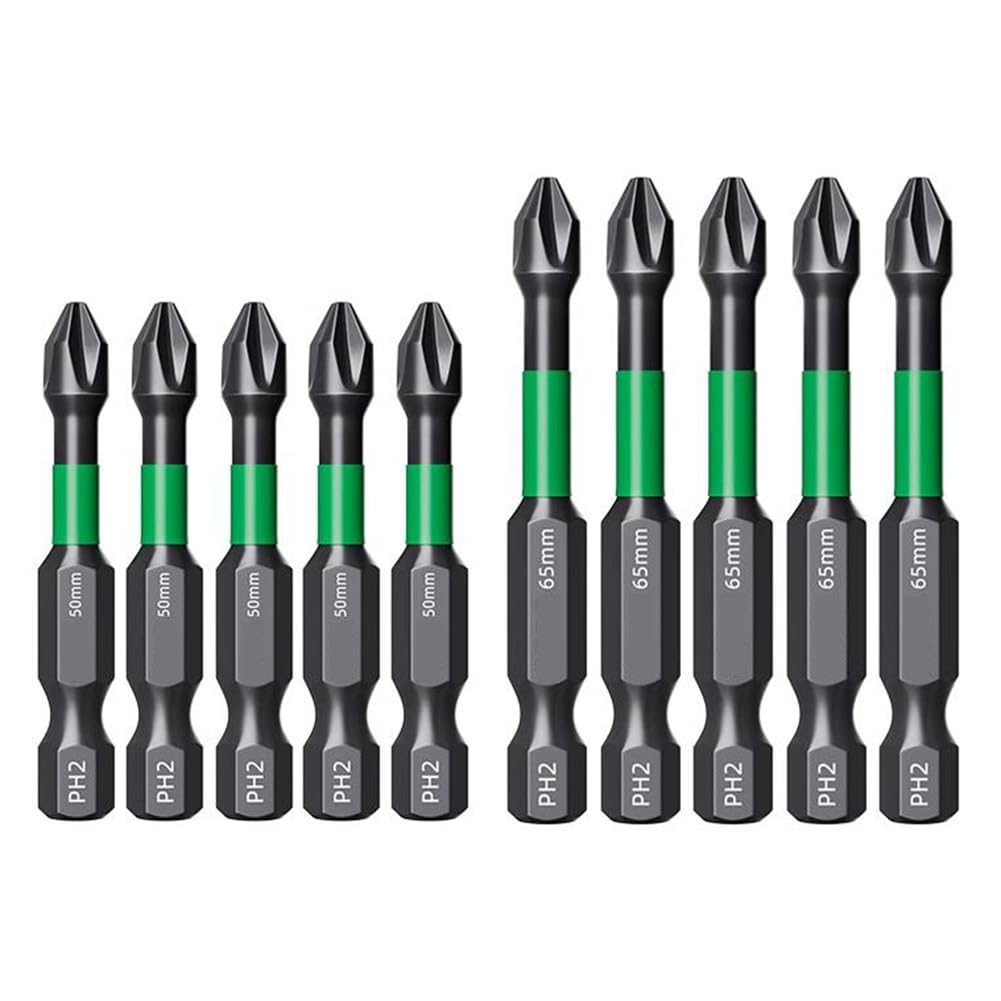 Aundhegrtt As Shown Magnetic Ph2 Screwdriver Bits Set High Torque Anti-Impact Hex Shank Drill Driver Bits High Torque Anti-Impact Driver Bits