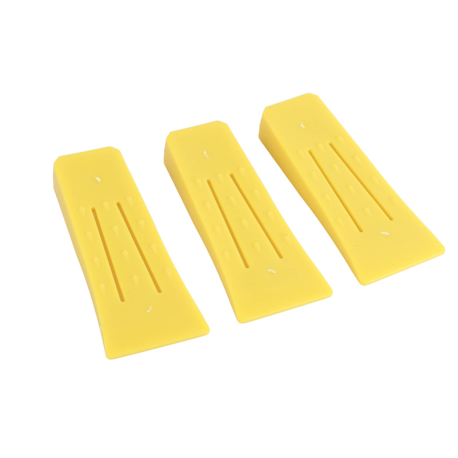 HUHULL Chainsaw Felling Wedge, 3PCS 5.5 Inch Plastic High Strength Chainsaw Felling Wedge Chainsaw Parts Chainsaw Felling Wedge Plastic Yellow Chainsaw Parts Defult Defult