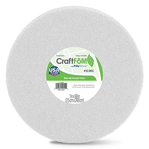 Floracraft Craftfōm Disc 1 Inch X 9.8 Inch White #TOP17