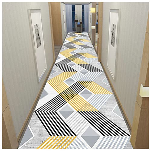 MNNBHD Moderno Larga Alfombra De Pasillo Salón Pelo Corto Moderna for Comedor Que Se Pueden Fregar for Cocina Entrada Fácil Mantenimiento (Color : B, Size : 50x420cm) Cover
