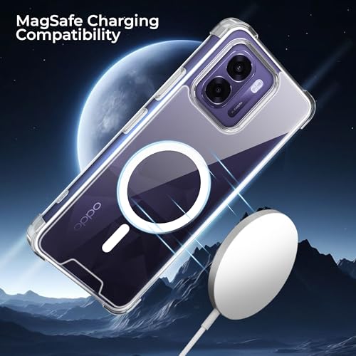 Image of A rtistque Clear Back Cover Case for Oppo K14x 5G / K14 / A6x / A6s 5G | Compatible with Mag-Safe | Premium Cover | Shockproof TPU Bumper | Slim Protective Design | Oppo K14x Back Cover - Transparent
