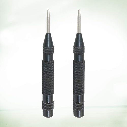 Miniatura 9 de DOITOOL Juego de 2 perforadores centrales automáticos para metal con resorte de metal con herramienta de perforación central de impacto ajustable