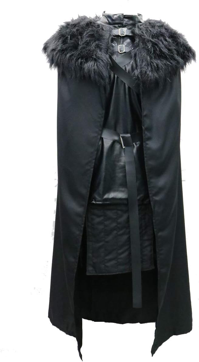 HalloweenCostumeParty Game0fThrones Jon Snow Knights Watch Cosplay Costume for Man