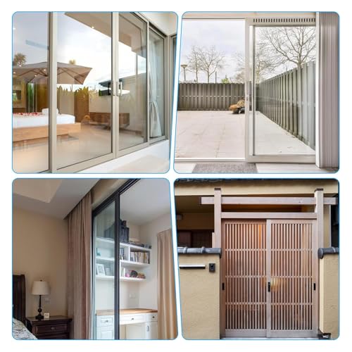 Juego de 4 placas colgantes para puerta corrediza de bolsillo, herrajes de metal fuertes para montaje en riel de puertas, instalación suave con soportes para colgar miniatura 5