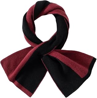 Women's Two-Tone Knit Scarf, Soft Warm Reversible Wrap For Daily Wear