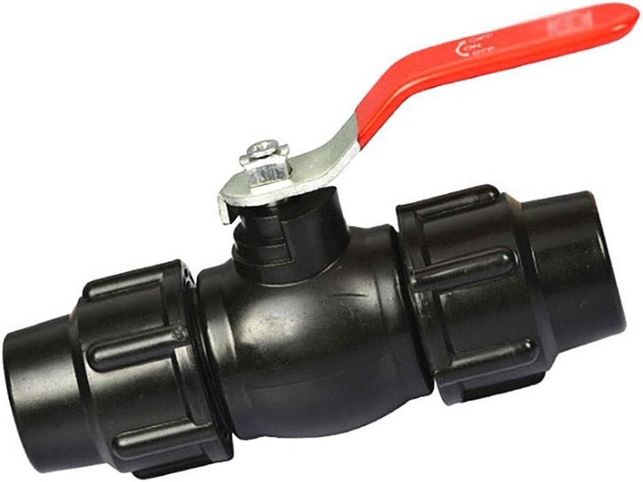 lever ball valves,ball valve,1pcs 20/25/32/40/50/63mm Plastic Water Pipe Steel Handle Quick Valve Connector,PE Tube Ball Valves Accessories (Color:Blue,Size:20mm) (Color : Blu, Size (Colo ( Color : 40