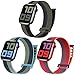 RYCUZO Confezione da 3 pezzi in nylon Solo Loop compatibile con Apple Watch 42 mm 44 mm 45 mm per uomini donne Sport elastici regolabili in gomma intrecciati per iWatch Series 7/6/5/4/3/2/1, SE