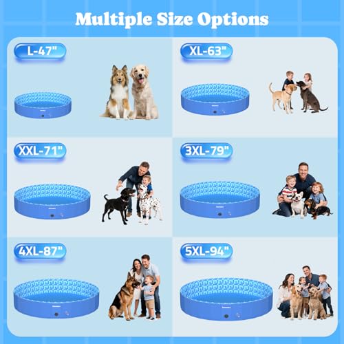 Foldable Dog Pool 63x12 Inches