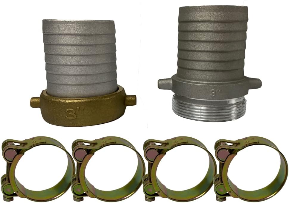 3" IN X 100' Feet Agricultural PVC Lay Flat Discharge Pump Hose Threaded Camlock