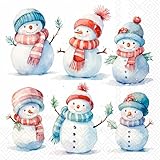 IHR Ideal Home Range Cocktail Napkins Disposable 3-Ply Paper Party Napkin Pack, 5' x 5', Snow-Bros, 20-Count