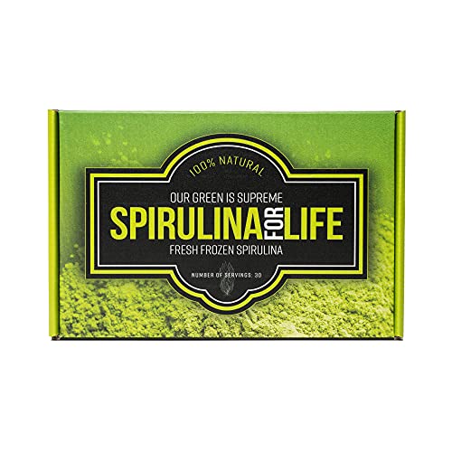 Spirulina 30 Stick Pack 30 Day Supply Spirulina Live Flash Frozen 100% Pure Grown in Alkaline Water Grown, Harvested and Frozen in The USA Most Complete Super Food and Natural Multivitamin