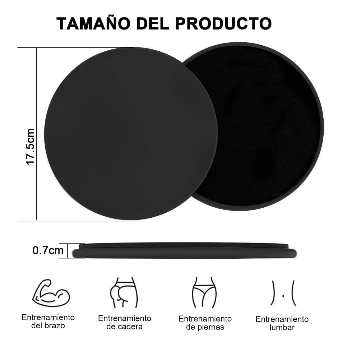 SGERUFZ 1 Paia Core Sliders Dischi Scorrevoli a Doppia Faccia per Allenamento Addominali Yoga Pilates Adatti a Moquette e Pavimenti in Legno Ideali per Casa e Palestra