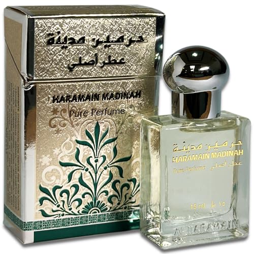 Image of Al Haramain Madinah Attar 15ml -Unisex Roll On Oil Perfume Long-Lasting Floral Oriental Fragrance
