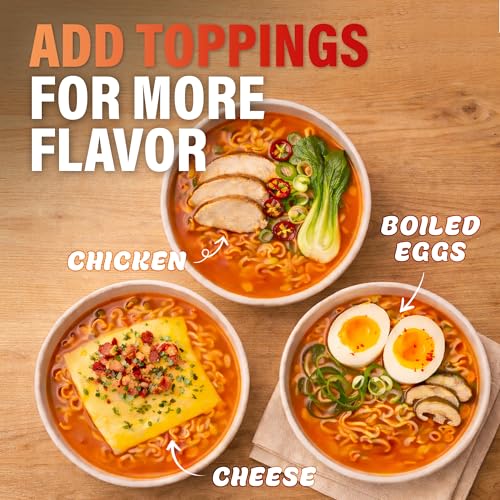 Image of Nongshim Shin Ramyun Light, Air-Dried Korean Ramen Noodles, 4 Pack