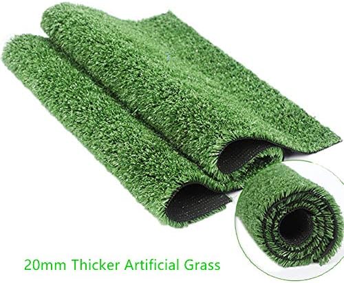 20mm Pile Height Thicker Artificial Grass Cost-Effective and High Density Fake Turf - Army Green