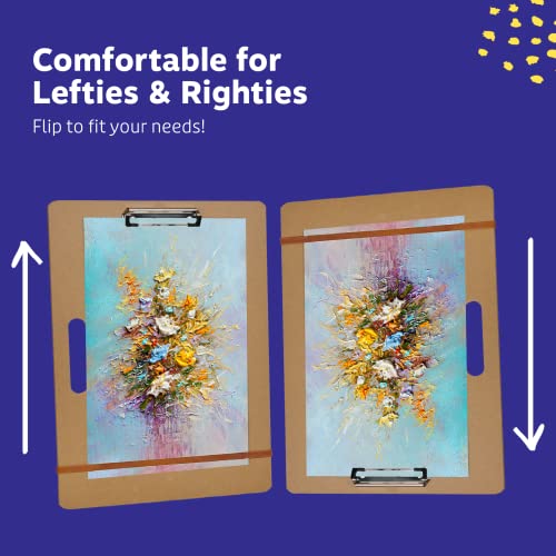 Artlicious Drawing Board - 13 x 17 Sketch Boards with Handle for Drafting Art - Portable Wooden Clipboard for Class or Studio Fit in Artists Tote - Thumbnail 5