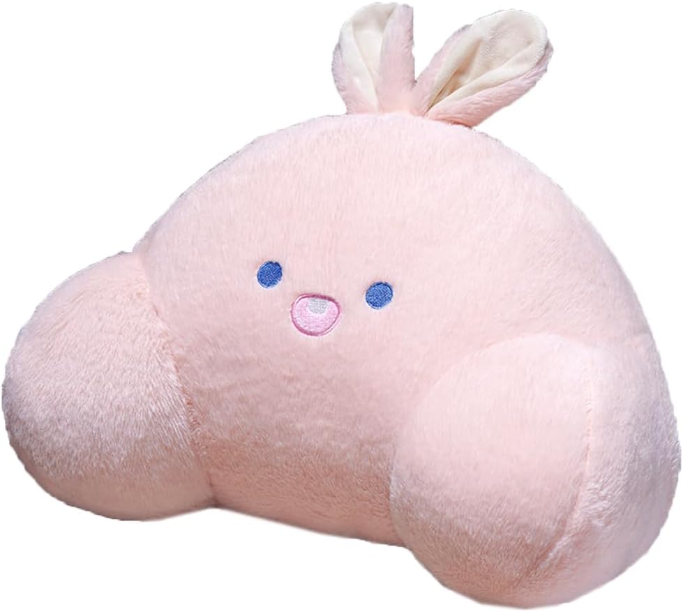 Tingting's Dream Cartoon Lumbar Pillows Office Chair Resting Lumbar Back Cushions Soft Sofa Bed Rest Reading Pillow Cute Waist Cushion (Brown-A, 50×35CM/19.7"×13.8")