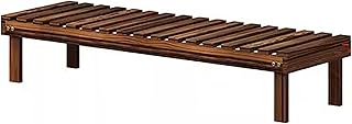 Soporte de madera para plantas para uso al aire libre, estante de jardín de varios niveles para patio, terraza y balcón, fácil montaje, color marrón, 98 x 15 cm, perfecto para macetas y plantas