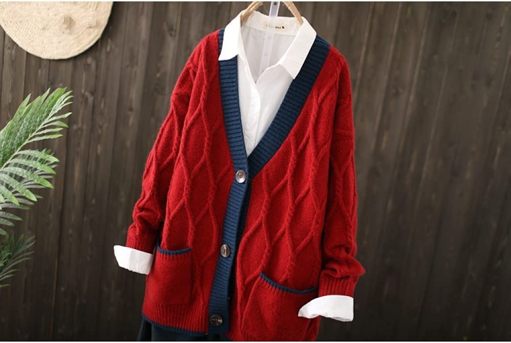 Strickjacke Damen,Damen Grobstrick Cardigan Mit Seitentaschen Lockere Ultraweiche Frontoffene Pullover Langarm Warme Oberbekleidung Jacke Mantel Mittellang