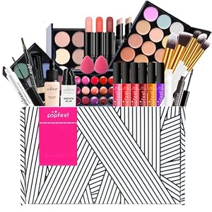 FantasyDay Volledige Schoonheidsset Cosmetische Make-upsets voor Meisjes en Vrouwen Adventskalender 2025 – Xmas Makeup Set met Oogschaduw Blusher Lippenstiften Foundation Concealer Gezicht Verzorging