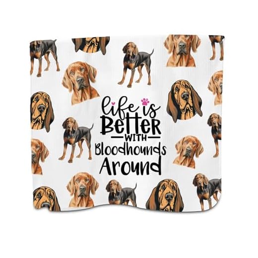 PXTIDY Bloodhound Dog Kitchen Towel Dog Lover Gifts Life is Better with Bloodhounds Around Dish Towel Mom Gifts