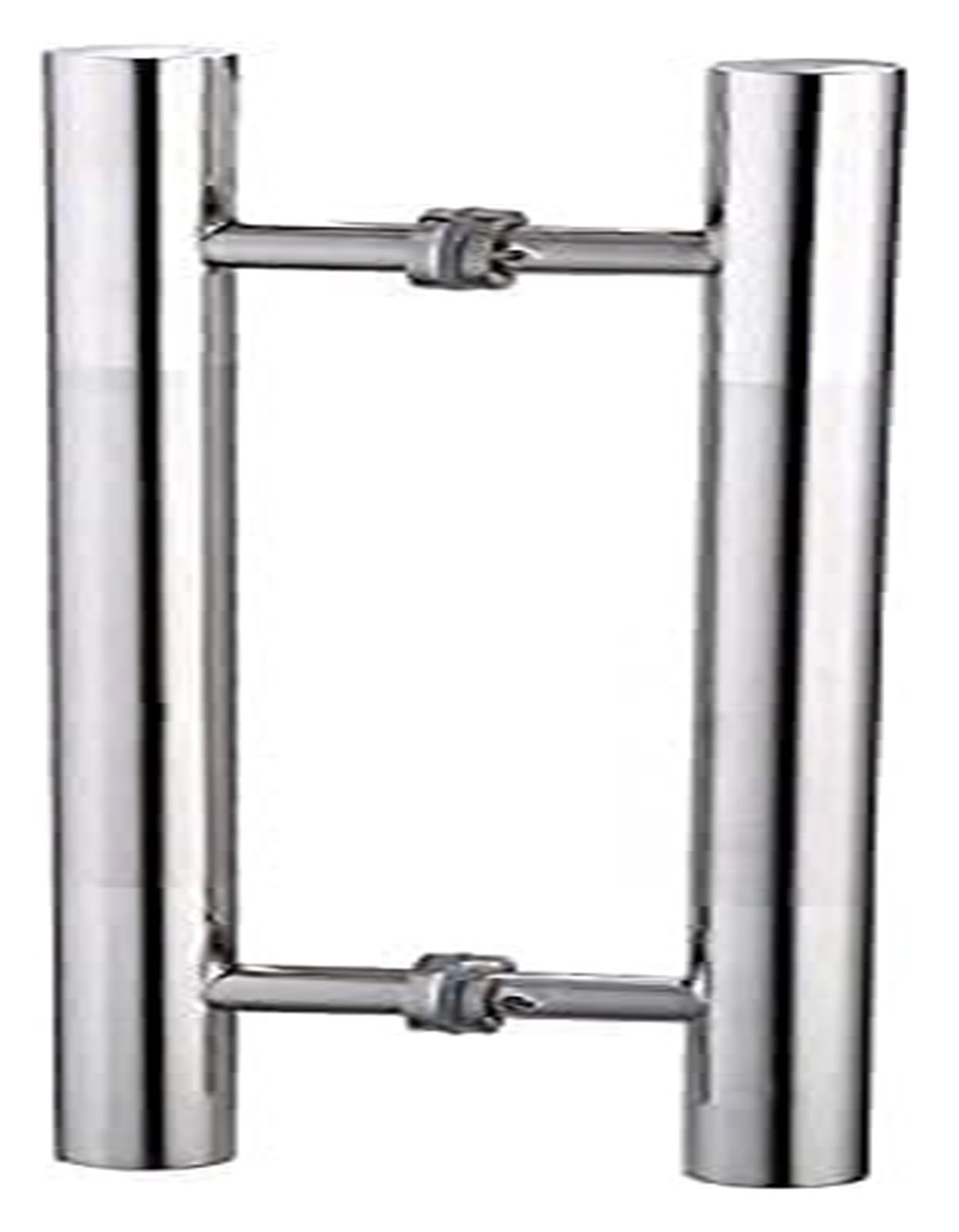 Poignée de porte en verre à tube rond en acier inoxydable 38mm pour grande baie vitrée