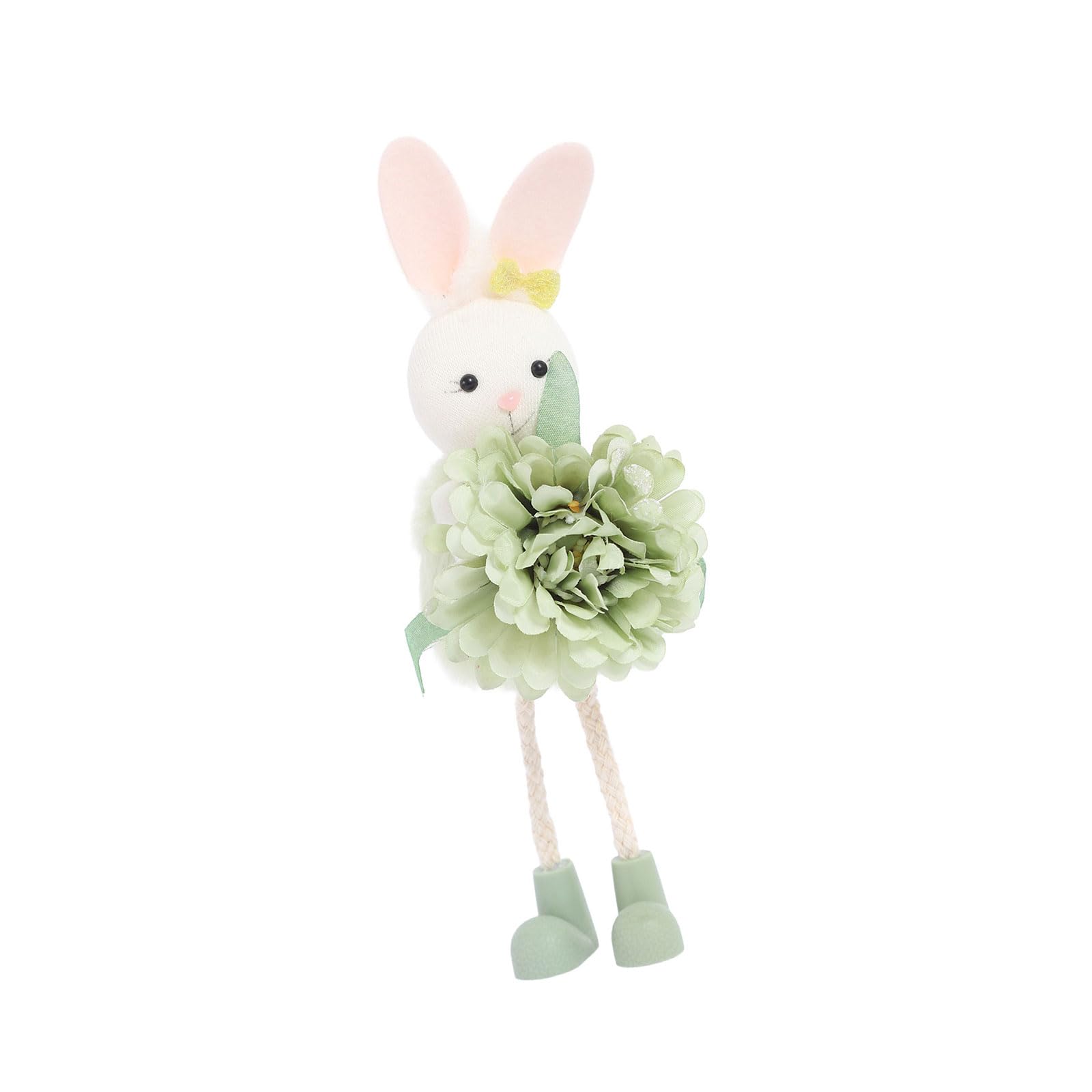 Creative Angelic Rabbits Hanging Decoration Floral for Easter Celebration Accessory Flower Angelic Decoration