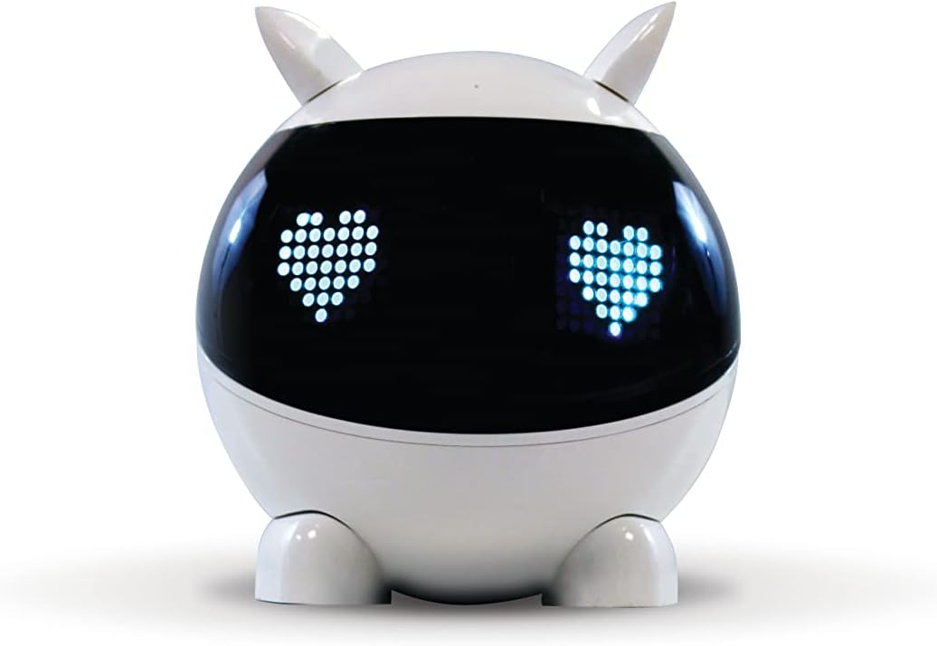 Lexibook WINKYDE Edutainment Robot for Learning Robotics, Create, Love and Play to Infinity, Rechargeable, Black/White