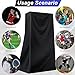 Lacrosse Rebounder Cover - Heavy Duty 420D Silver-Coated Waterproof Oxford Fabric, Universal Fit for 4x7 ft Standard Lacrosse Rebounders (120x120x250cm), with Reflective Handles