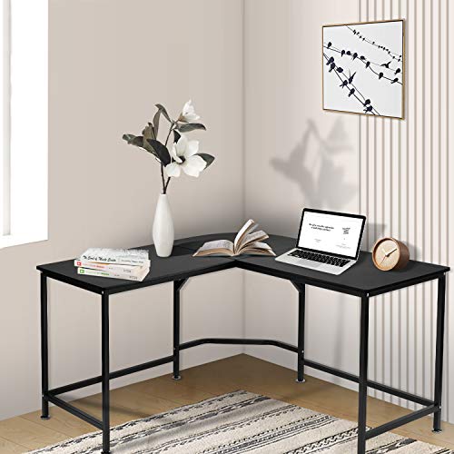 Lauraland L Shaped Desk 55", Corner Computer Desk, Laptop Study Table, Morden Workstation