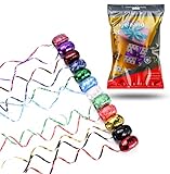 geschenkband binden Sie werden nie wieder Probleme haben, sich Ideen für Geschenkverpackungen auszudenken - diese mehrfarbige Auswahl an Bändern wird garantiert auch die schwierigen Empfänger auf Ihrer Liste zufrieden stellen! Bei einem erschwinglichen Preis wie diesem 18-fachen Geschenkband-Kräuselband-Set müssen Sie sich keine Gedanken mehr darüber machen, ob Sie zu viel oder zu wenig Material haben, wenn Sie Gegenstände für zukünftige Anlässe dekorieren wollen.
