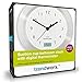 Trendworx 4044-2 Suction Cup Bathroom Clock with Digital Thermometer, Silver