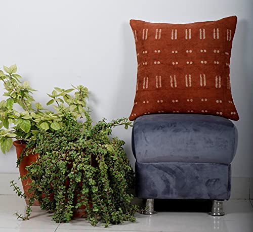 Housse de coussin coton impression indienne fait main 61x61