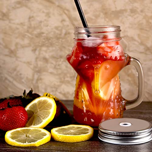 BARCONIC® FOX MASON JAR WITH LID - 16 OUNCE