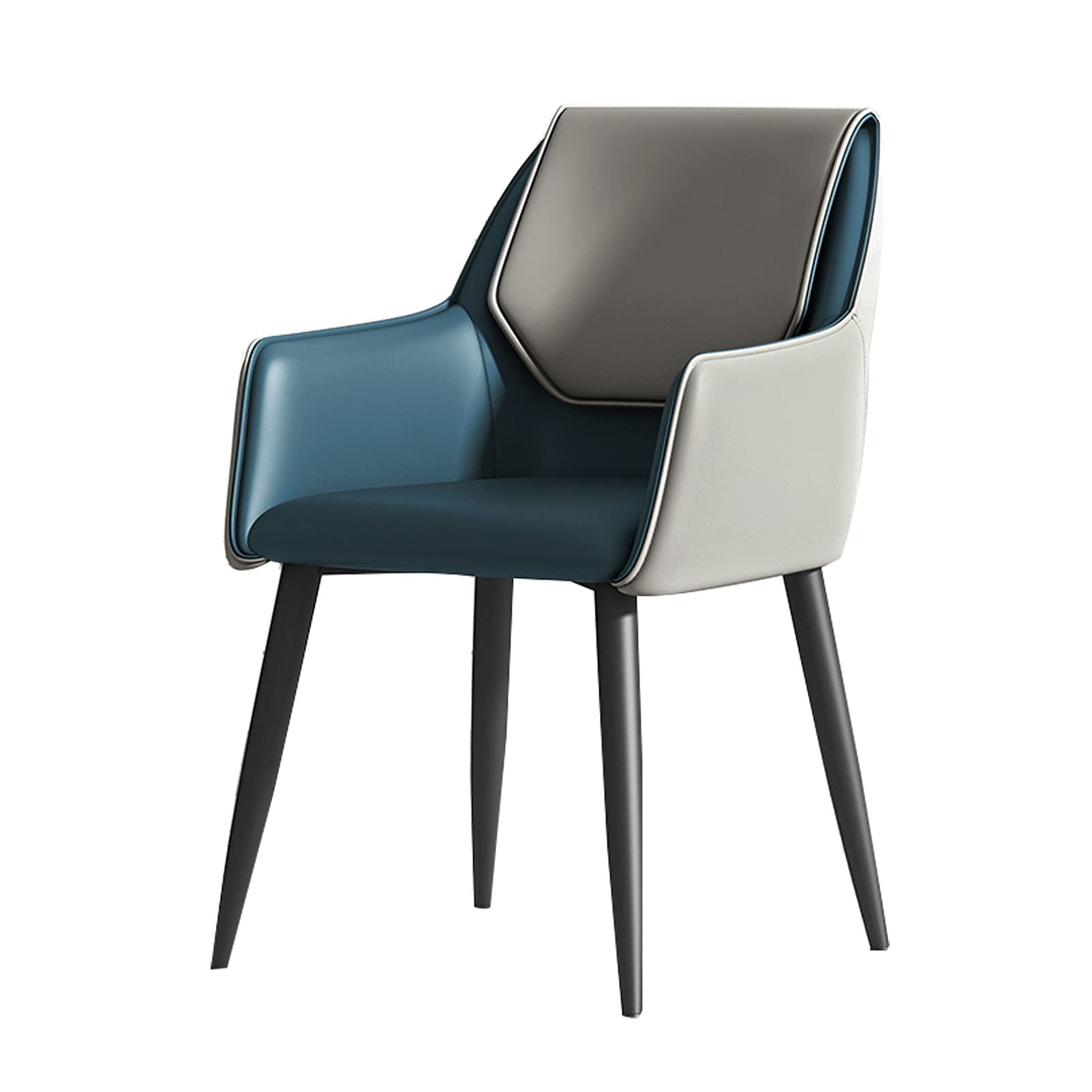 Fauteuil de loisirs moderne en cuir PU et finitions pieds plaqués or rose