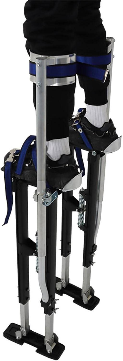 36-48 Inch Aluminum Alloy Stilts Drywall Stilts Adjustable Heights Stilts Black for for or Cleaning