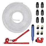 EVIL ENERGY 3/8" OD Aluminum Fuel Line Hard Line Kit 25FT, 1060 Grade Aluminum Tubing Coiled