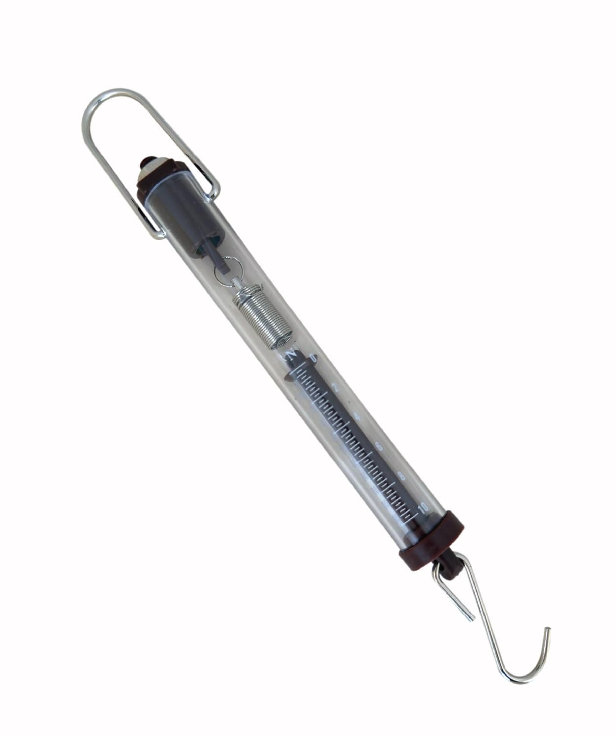 Sci-Supply Newton Force Meter Spring Scale - Max Capacity 1000g/10N, Dual Scale Brown