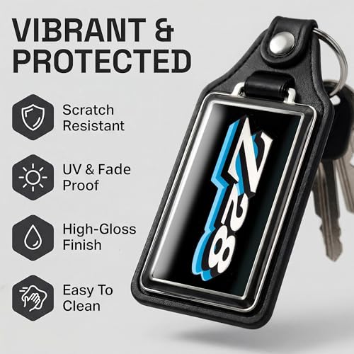 Image of Brotherhood Car Key Chain for Camaro - Classic Models Keychain for Men and Women Gift Key Ring - Blue - 1978 Z28