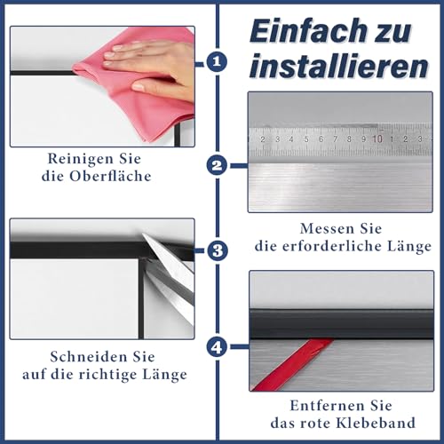 U Kanal Kantenschutz, 6 Meter x 6 mm Selbstklebend U Profil Gummi, Flexibler Autotürkantenschutz, Schwarz Gummi Kantenschutz, Selbstklebender Gummidichtung, für Blech, Autotüren, Fenster, Tischkanten