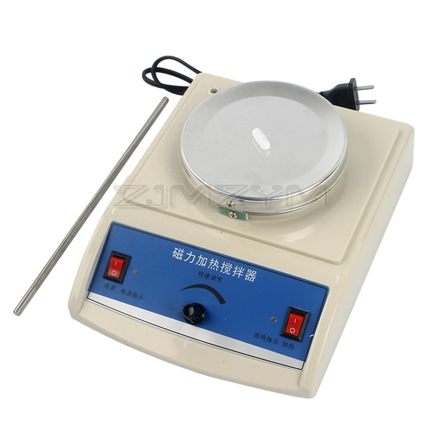 Agitador magnético de Calentamiento Ajustable Mezclador calentable 220V Placa Caliente de Laboratorio Mezclador agitador magnético con Barra de agitación magnética 2400 RPM