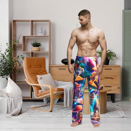 Funny Men's Lounge Pajama Pants Cute Soft Ultra Lightweight Sleepwear Bottom Pants with Pocket Drawstring4