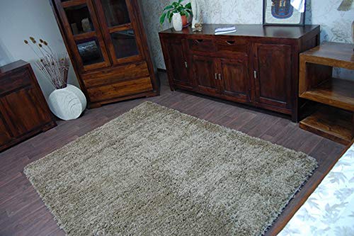 Tapis Shaggy Galaxy 9000 marron clair 140x190cm haute densité
