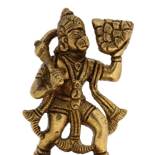 Indian Statue Hanuman Carrying Mountain Hindu Figurine #TOP1