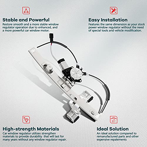 Power Window Regulator Rear Right Passenger Side With Motor Fits For 2004-2008 For Pontiac Grand Prix 15869654 748-267 #TOP1