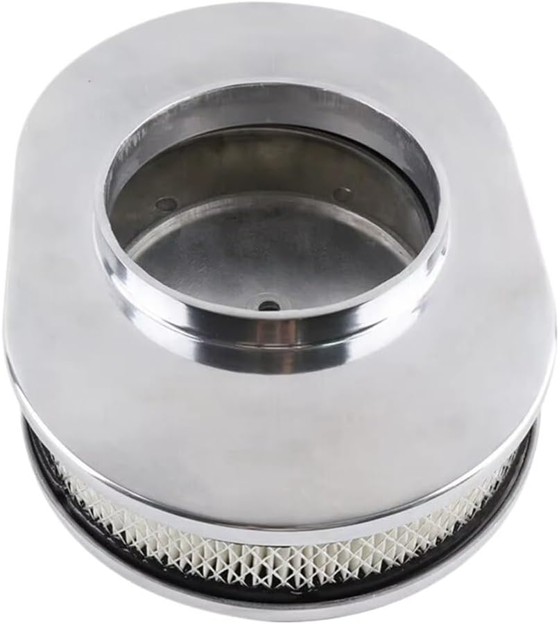 Full Finned Oval Air Filter 12" Ellipse Aluminum Air Cleaner Car Compatble For Hot Rod, Rat Rod, Muscle Car